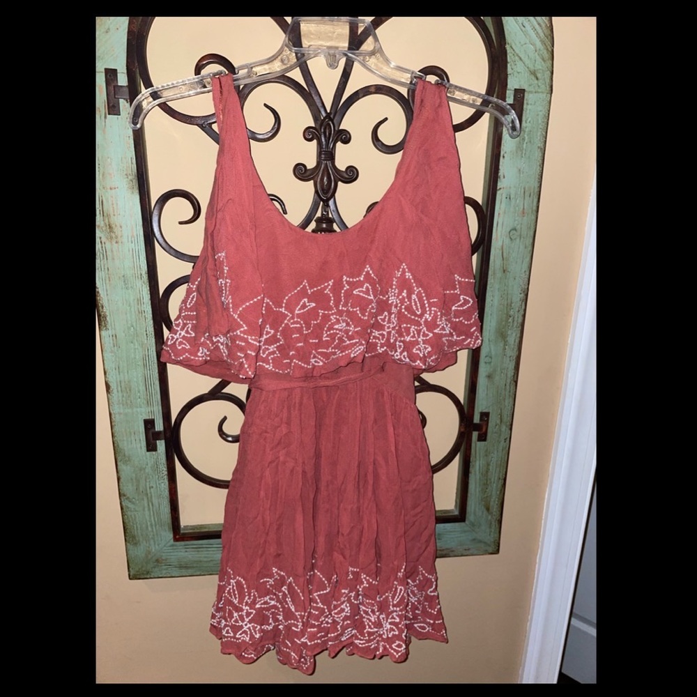 O2 Flowy Wrap Around Dress with beading